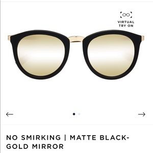 LeSpecs NO SMIRKING | MATTE BLACK-GOLD MIRROR